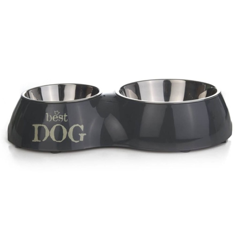 Beeztees Double Feeding Bowl Best Dog 510 ml 31×17.5 cm 650395