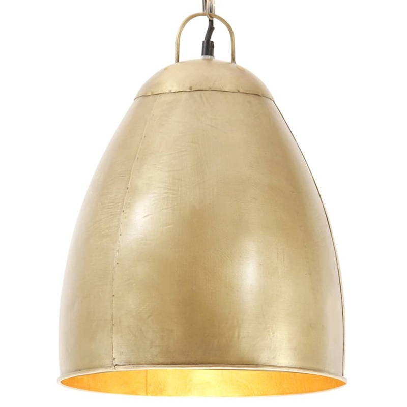 Berkfield Industrial Hanging Lamp 25 W Brass Round 32 cm E27