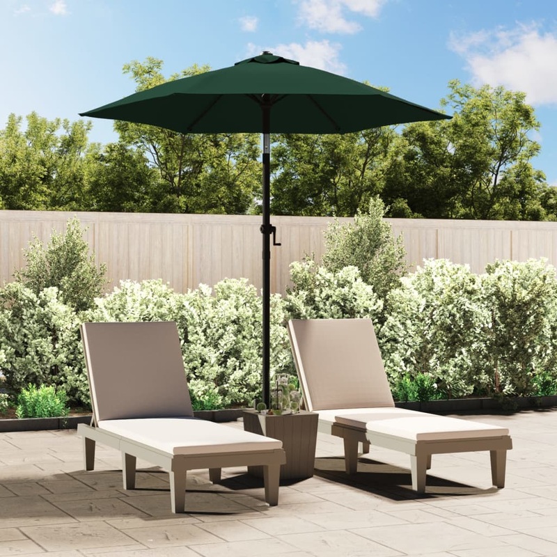 Berkfield Parasol Green 200×224 cm Aluminium
