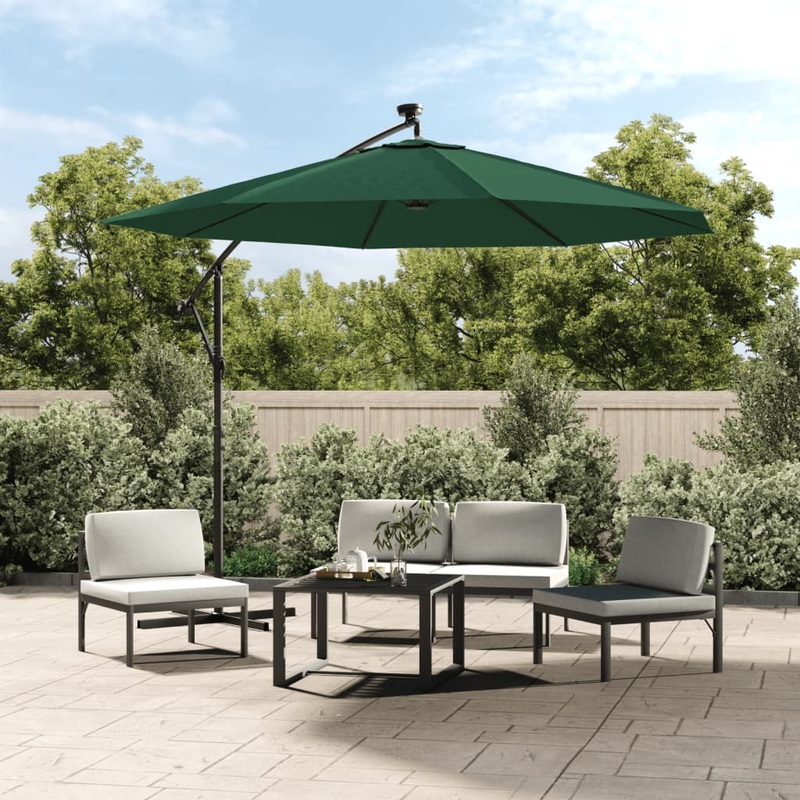 Berkfield Replacement Fabric for Cantilever Umbrella Green 350 cm