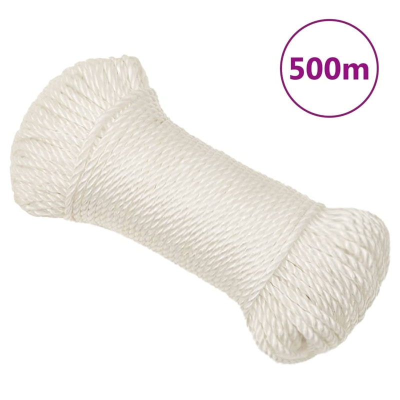 Berkfield Work Rope White 8 mm 500 m Polypropylene