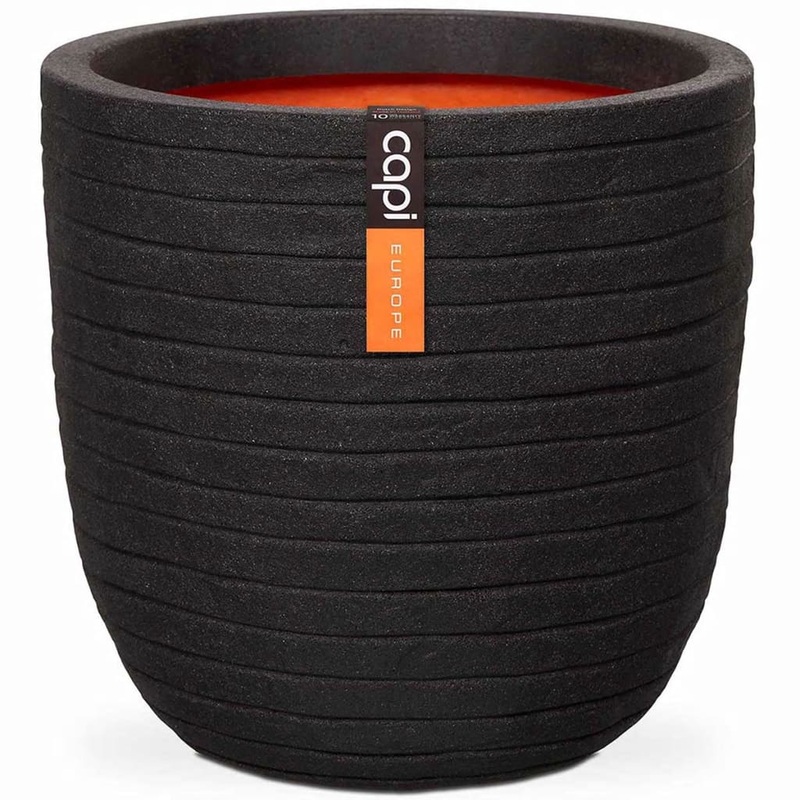 Capi Egg Planter Nature Row 35×34 cm Black KBLRO932