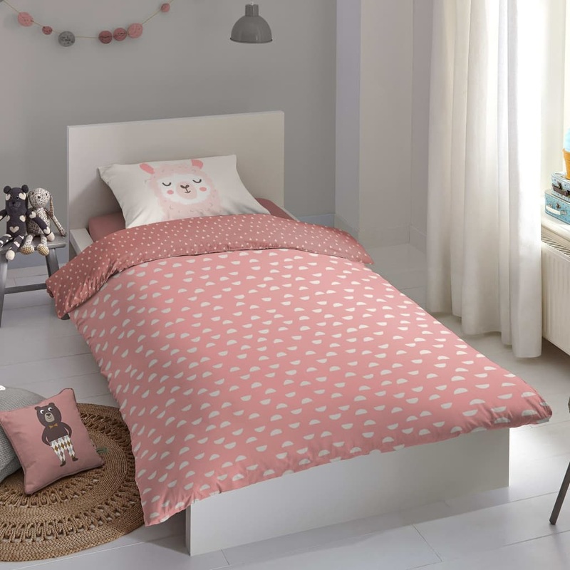 Good Morning Kids Duvet Cover LAMA 140×200/220 cm Pink