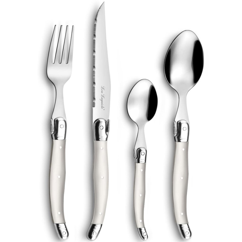 Lou Laguiole 24 Piece Cutlery Set Tradition Pearl