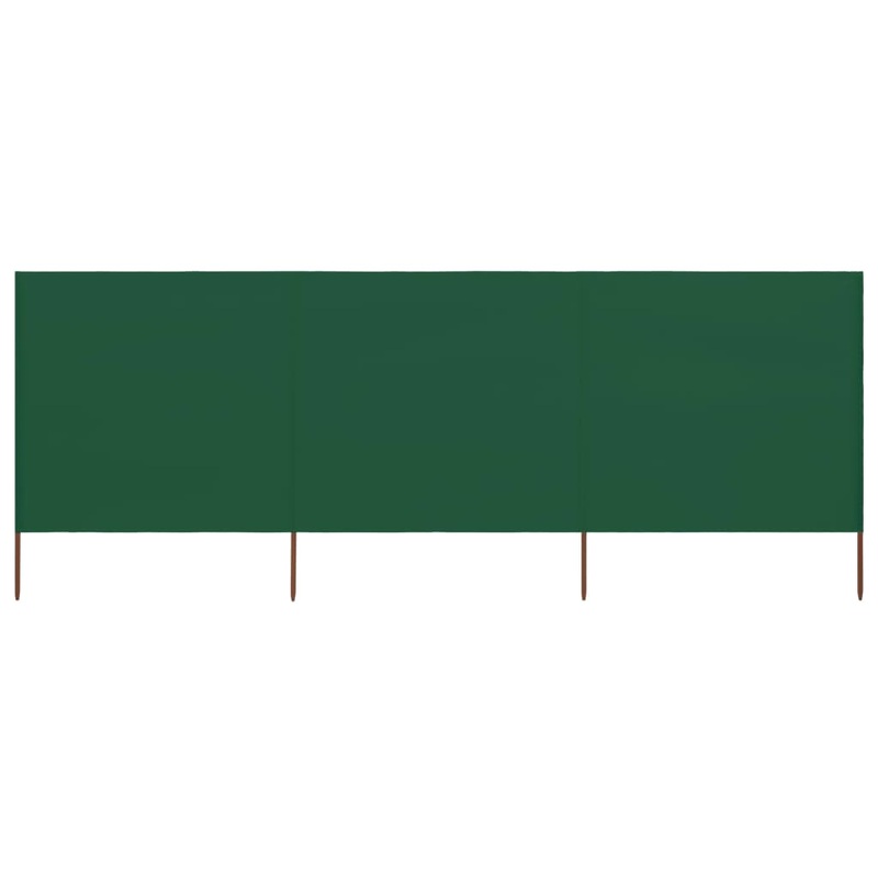 Berkfield 3-panel Wind Screen Fabric 400×80 cm Green
