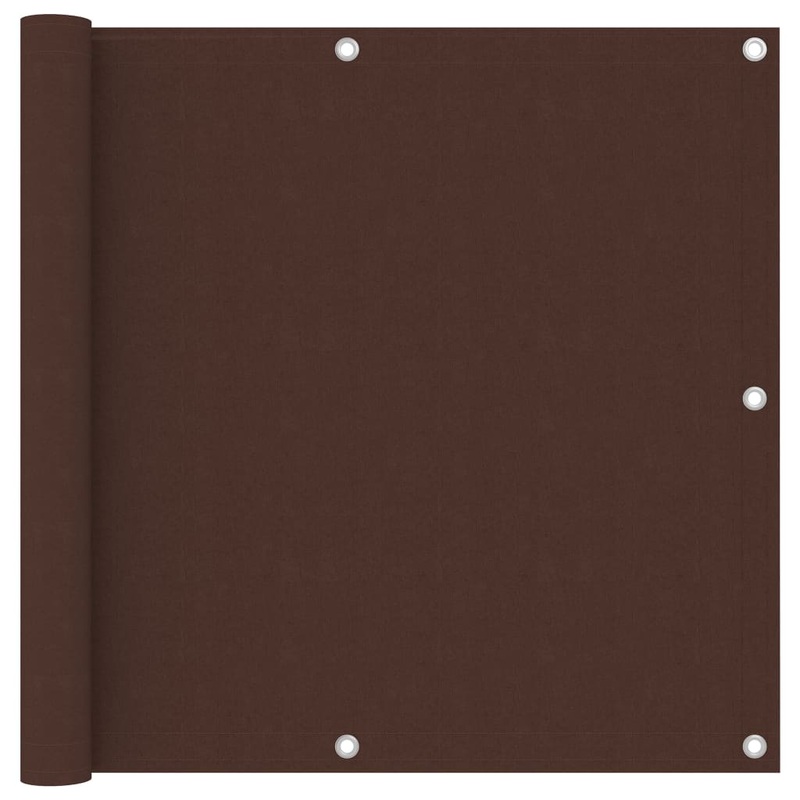 Berkfield Balcony Screen Brown 90×600 cm Oxford Fabric