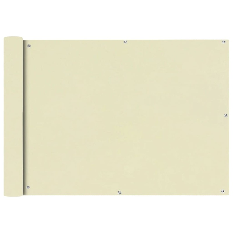 Berkfield Balcony Screen Oxford Fabric 75×400 cm Cream