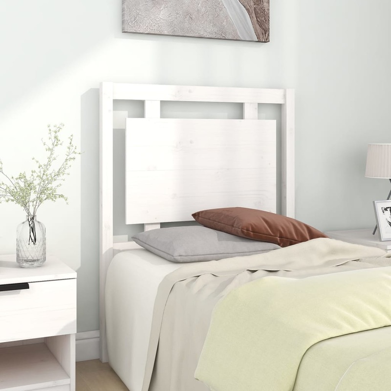 Berkfield Bed Headboard White 80.5x4x100 cm Solid Pine Wood