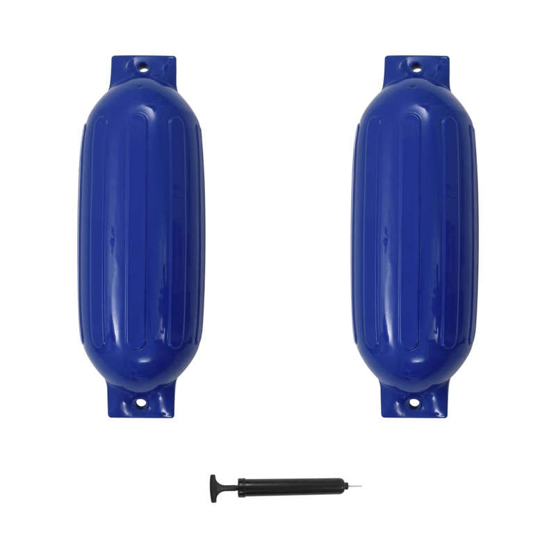 Berkfield Boat Fender 2 pcs Blue 69×21.5 cm PVC