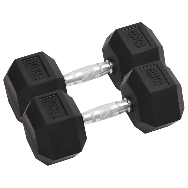 Berkfield Dumbbells 2 pcs 20 kg Cast Iron