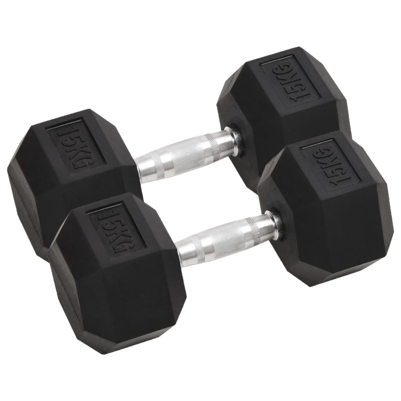 Berkfield Dumbbells 2 pcs 30 kg Cast Iron