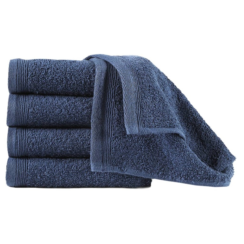 Berkfield Guest Towels 10 pcs Cotton 450 gsm 30×50 cm Navy