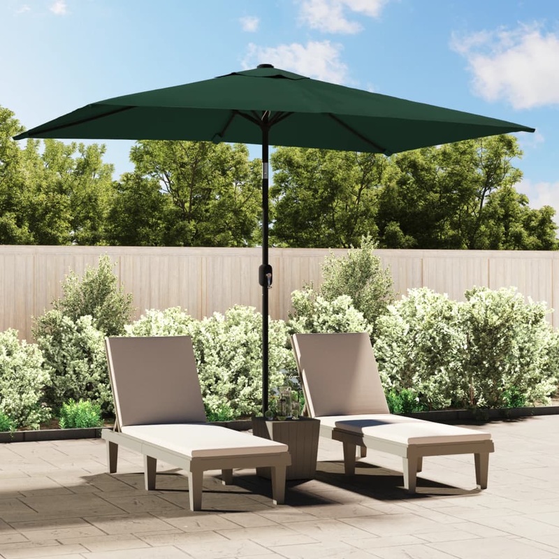 Berkfield Parasol 200 x 300 cm Green Rectangular