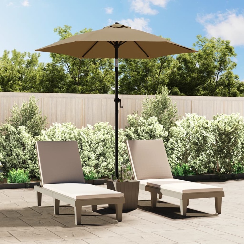 Berkfield Parasol Taupe 200×224 cm Aluminium