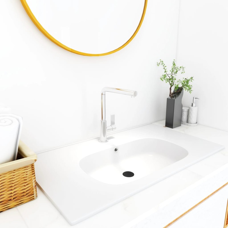 Berkfield Built-in Wash Basin 605x460x105 mm SMC White