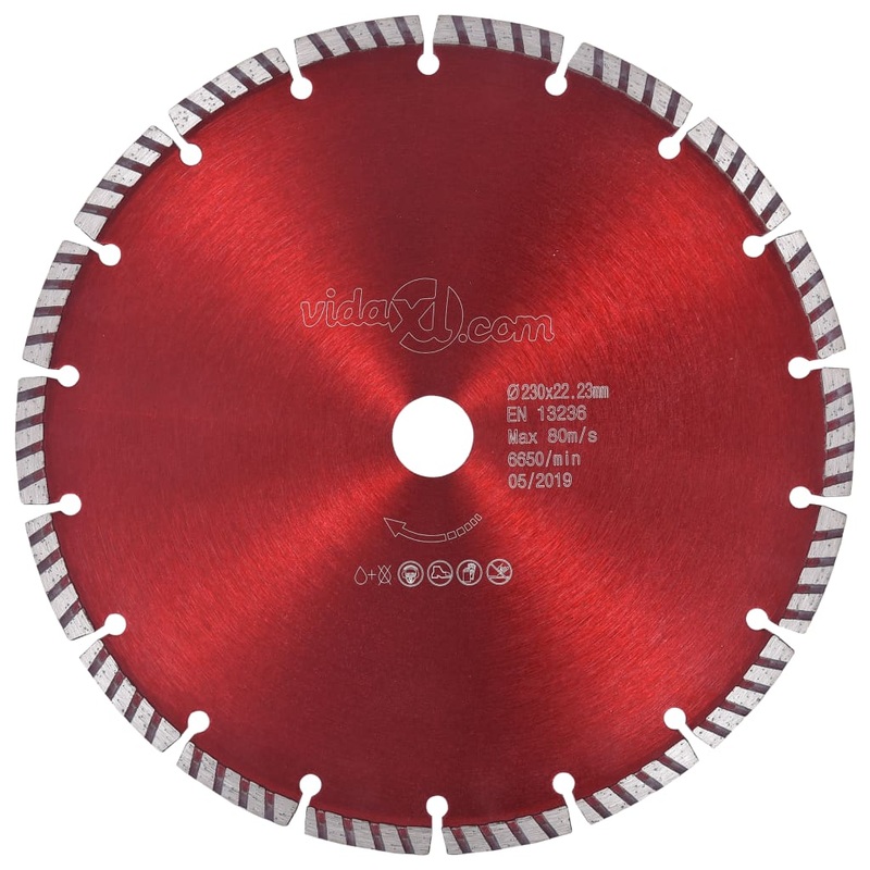 Berkfield Diamond Cutting Disc with Turbo Steel 230 mm