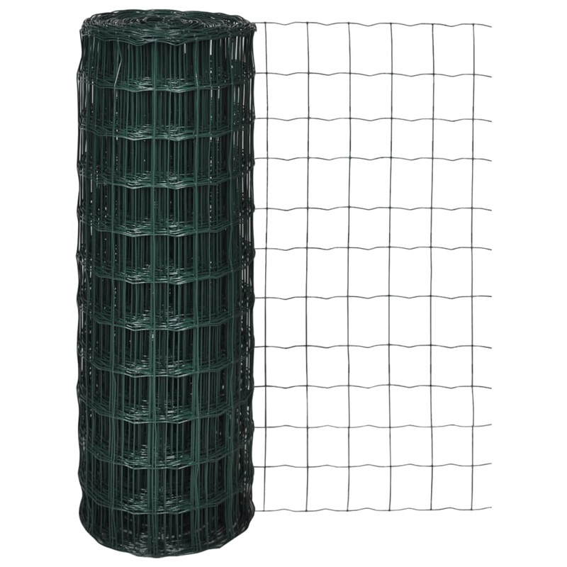 Berkfield Euro Fence Steel 10×0.8 m Green