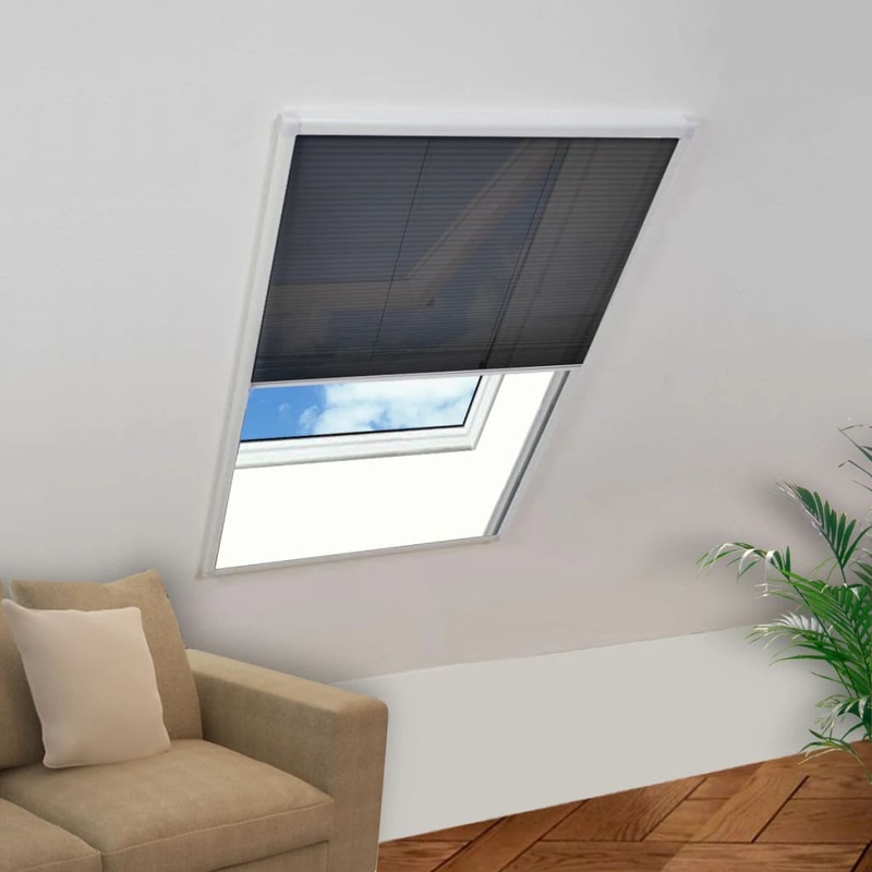 Berkfield Plisse Insect Screen for Windows Aluminium 80×100 cm
