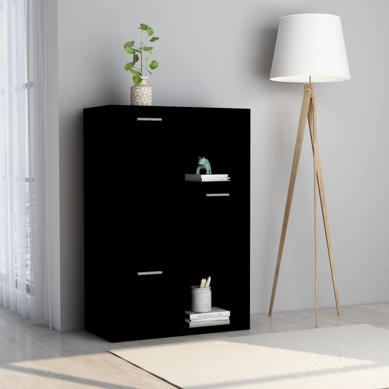 Berkfield Storage Cabinet Black 60×29.5×90 cm Engineered Wood