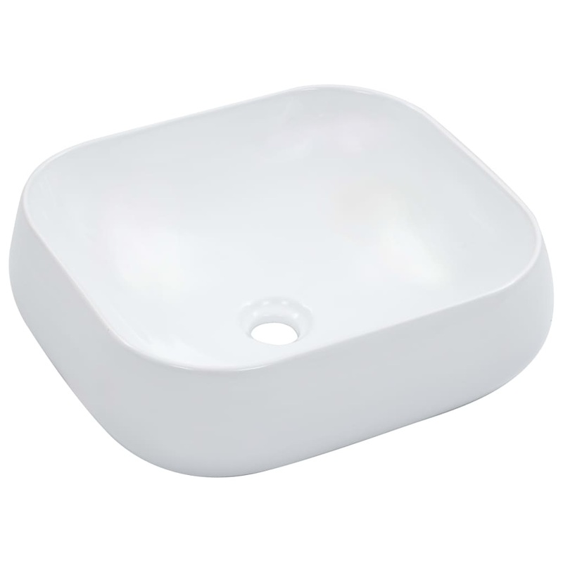 Berkfield Wash Basin 44.5×39.5×14.5 cm Ceramic White