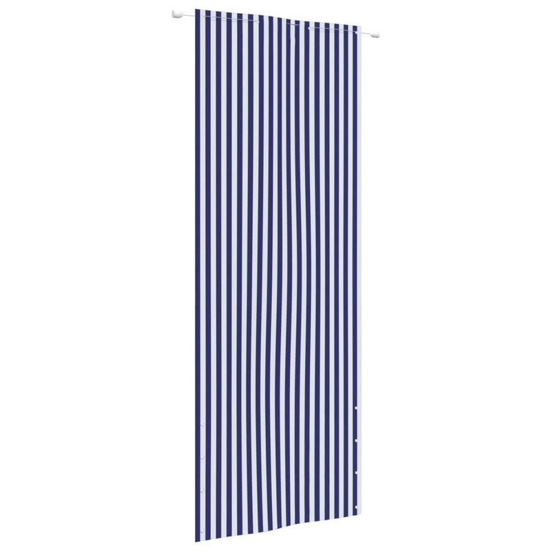 Berkfield Balcony Screen Blue and White 80×240 cm Oxford Fabric