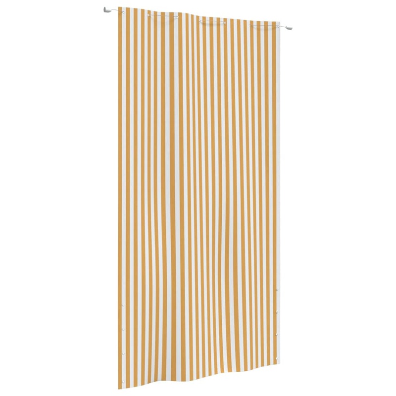 Berkfield Balcony Screen Yellow and White 140×240 cm Oxford Fabric