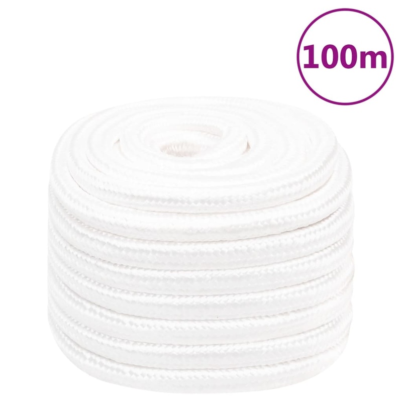 Berkfield Boat Rope Full White 20 mm 100 m Polypropylene