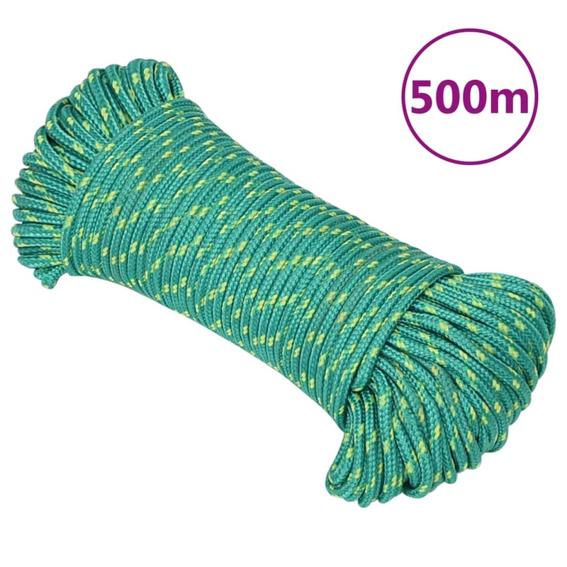Berkfield Boat Rope Green 4 mm 500 m Polypropylene