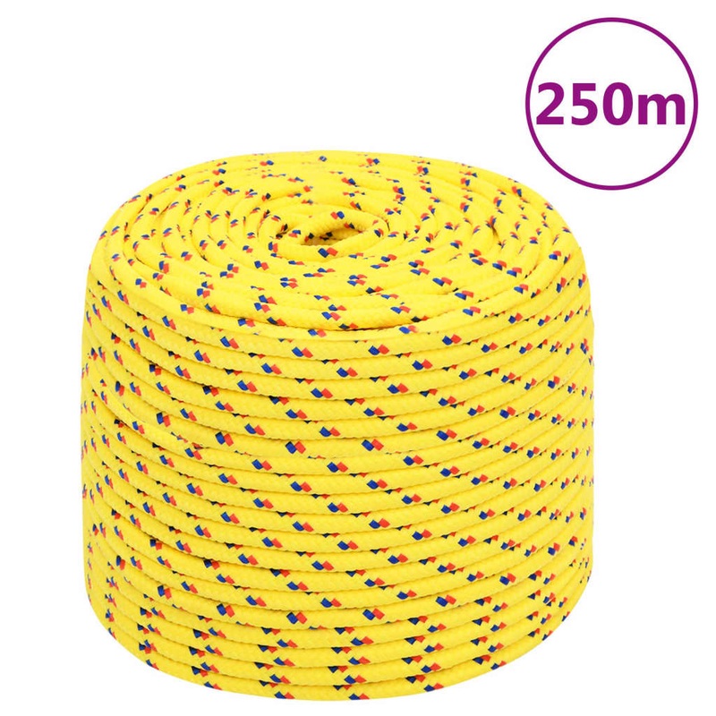 Berkfield Boat Rope Yellow 6 mm 250 m Polypropylene