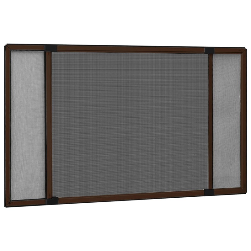Berkfield Extendable Insect Screen for Windows Brown