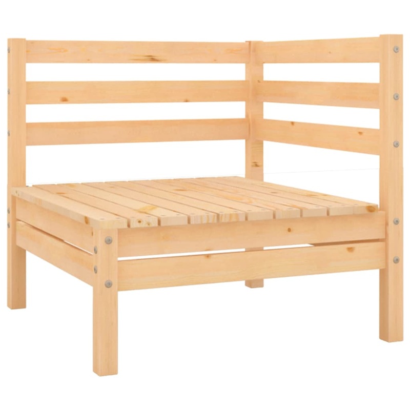 Berkfield Garden Corner Sofa Solid Wood Pine