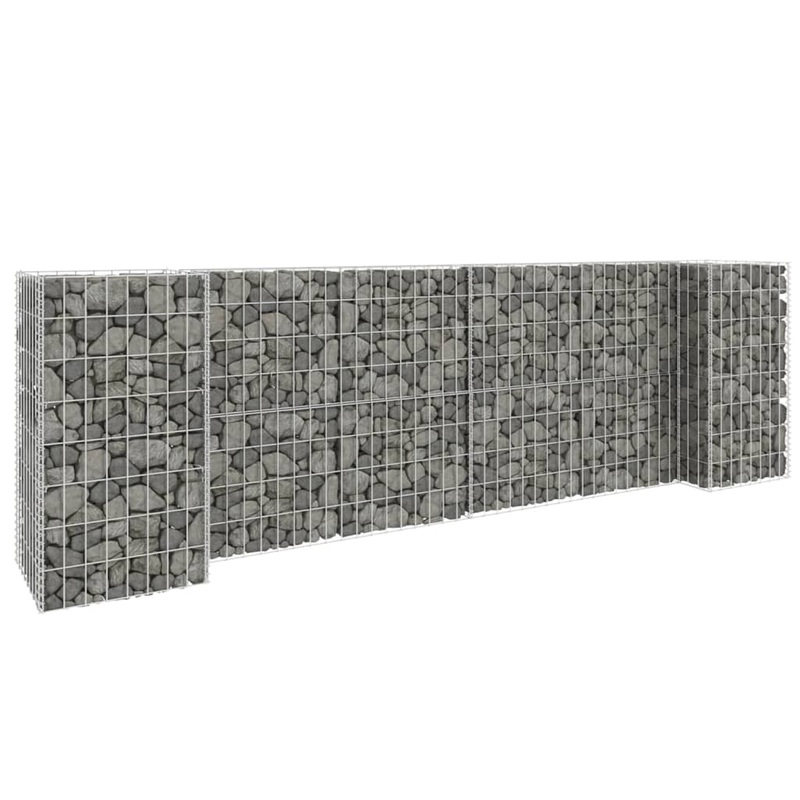 Berkfield H-Shaped Gabion Planter Steel Wire 260x40x80 cm
