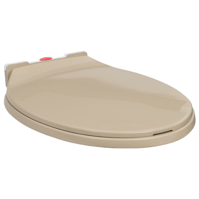 Berkfield Soft-Close Toilet Seat Quick Release Beige Oval
