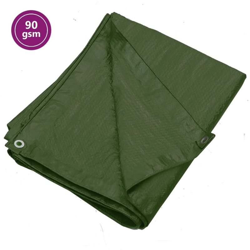 Berkfield Tarpaulin 90 g/m_ 4×8 m Green HDPE