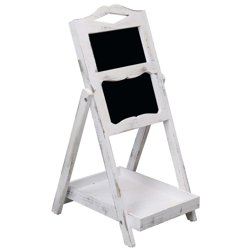 Berkfield Chalkboard Display Stand White 33x39x75 cm Wood