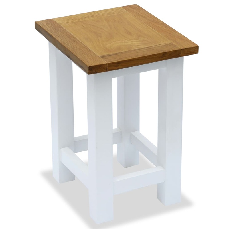 Berkfield End Table 27x24x37 cm Solid Oak Wood