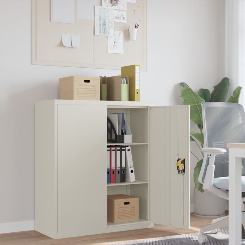 Berkfield File Cabinet White 90x40x105 cm Steel
