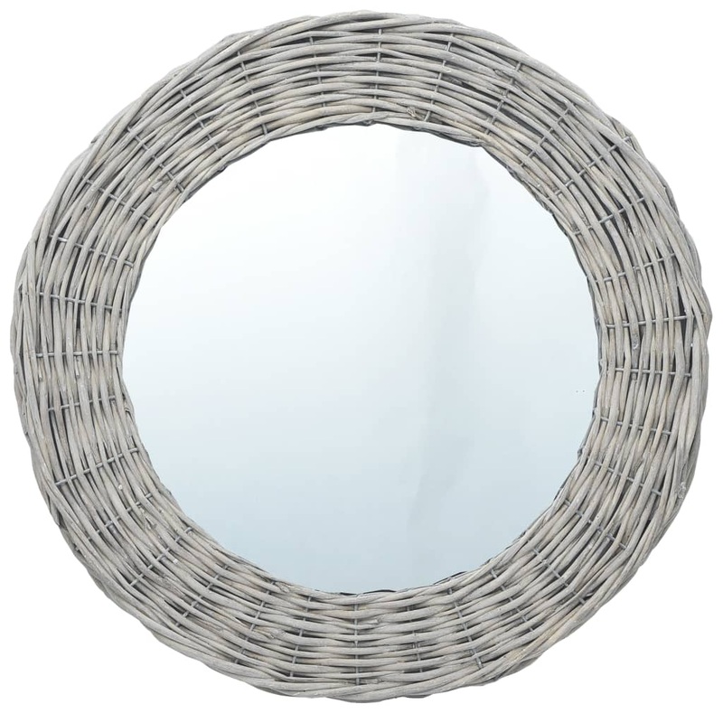 Berkfield Mirror 70 cm Wicker