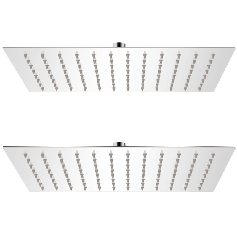 Berkfield Rain Shower Head 2 pcs Stainless Steel 20×30 cm