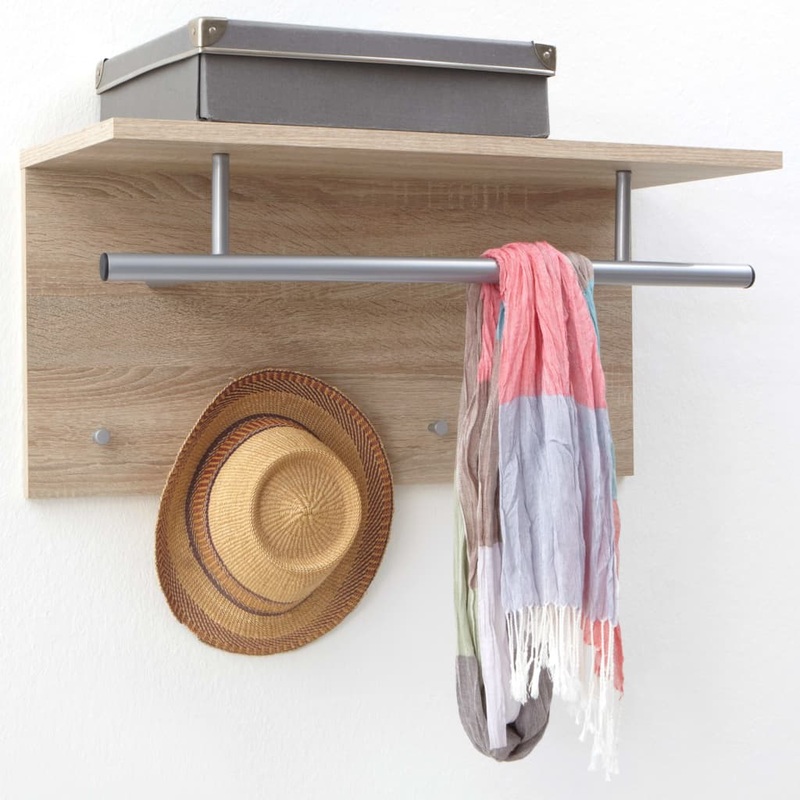 FMD Wall-mounted Coat Rack 72×29.3×34.5 cm Oak