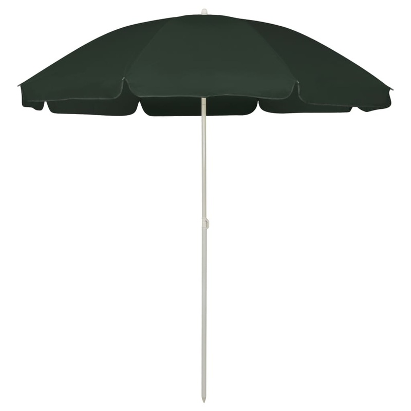 Berkfield Beach Umbrella Green 240 cm