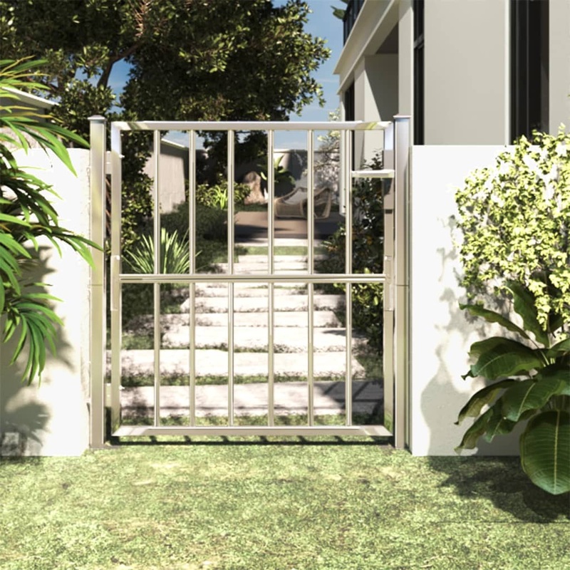 Berkfield Garden Gate 100×100 cm Stainless Steel