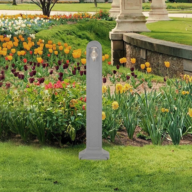 Berkfield Garden Tanker with Faucet Light Grey Stone Look