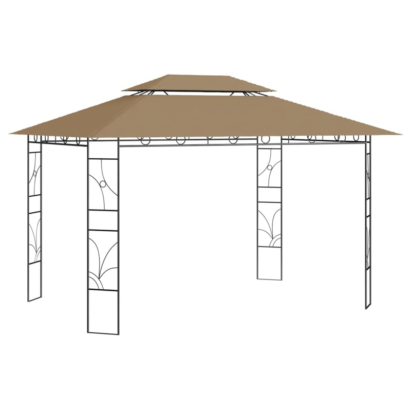 Berkfield Gazebo 4x3x2.7 m Taupe 160 g/m_