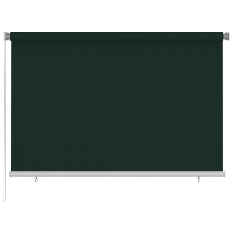 Berkfield Outdoor Roller Blind 220×140 cm Dark Green HDPE