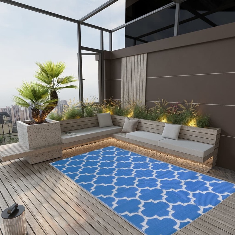 Berkfield Outdoor Rug Blue 160×230 cm PP