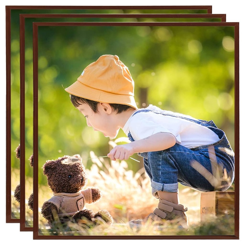 Berkfield Photo Frames Collage 3 pcs for Wall or Table Bronze 50x50cm MDF