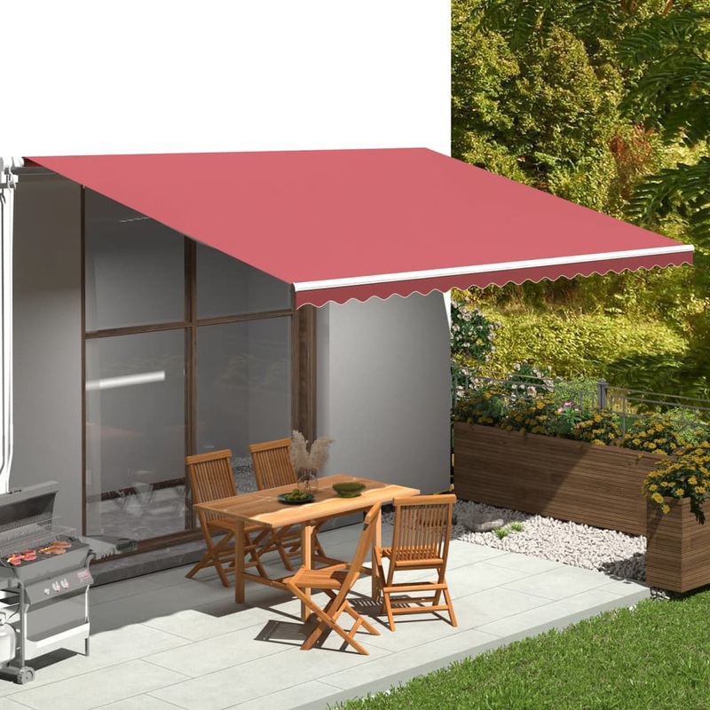 Berkfield Replacement Fabric for Awning Burgundy Red 5×3.5 m