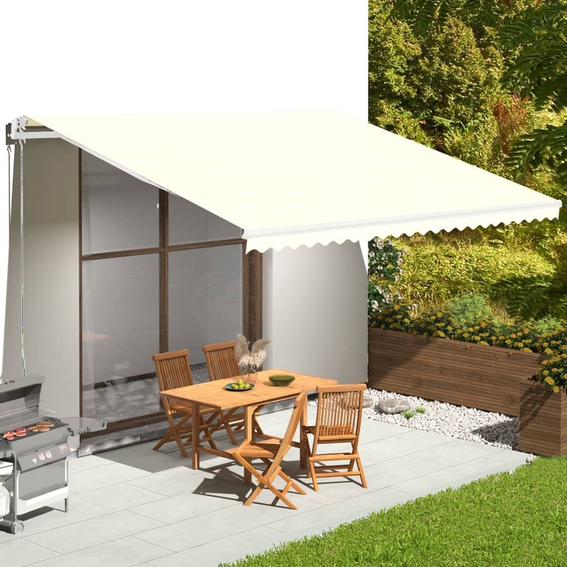 Berkfield Replacement Fabric for Awning Cream 5×3.5 m