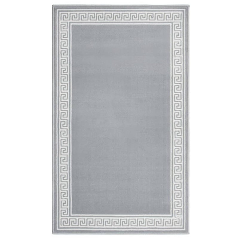 Berkfield Runner Rug BCF Grey with Motif 100×150 cm
